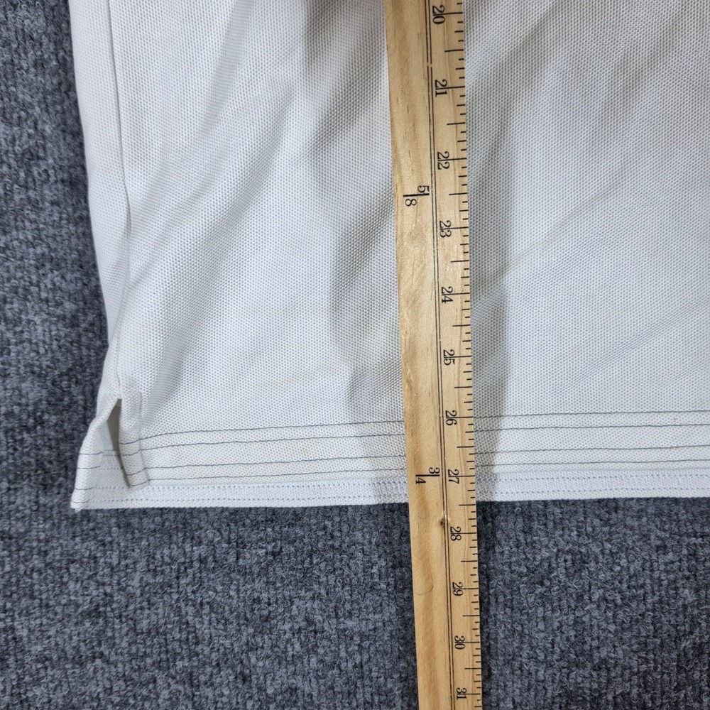 Tommy Bahama Mens Supima Cotton Polo Shirt Off White Cream Marlin Logo Size L - Picture 4 of 5